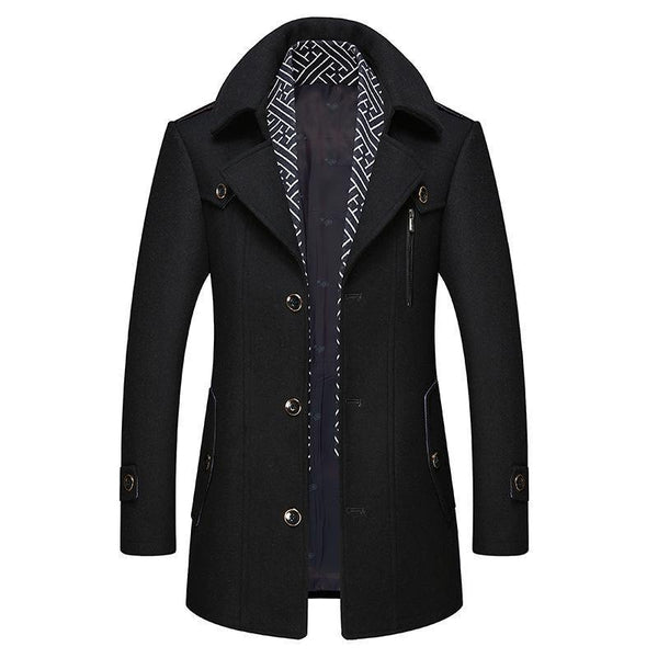 Wolvenberg Klassieke Herenmantel – Warme Slim Fit Winterjas