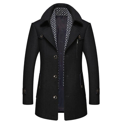 Wolvenberg Klassieke Herenmantel – Warme Slim Fit Winterjas