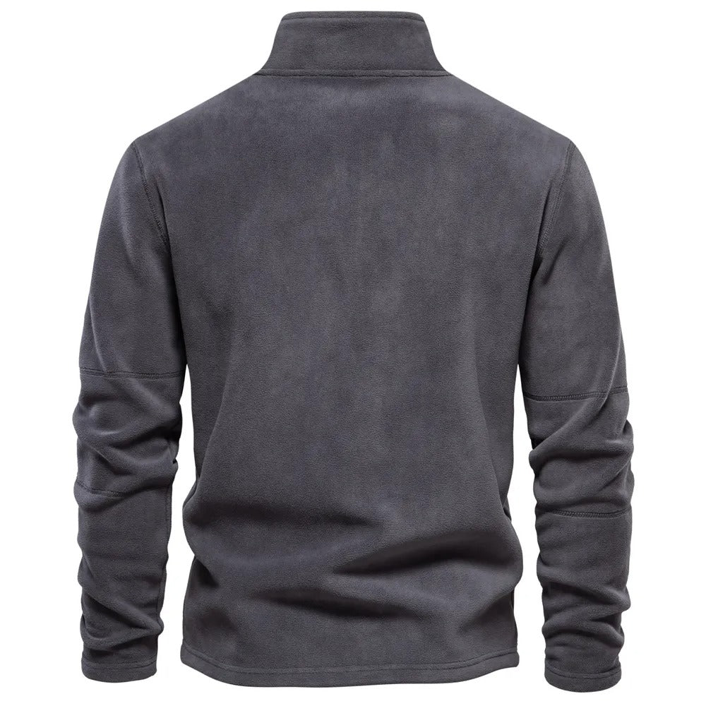 Norvian Fleece Trui met Opstaande Kraag voor Heren