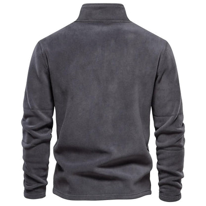 Norvian Fleece Trui met Opstaande Kraag voor Heren