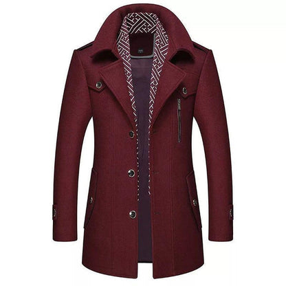 Wolvenberg Klassieke Herenmantel – Warme Slim Fit Winterjas