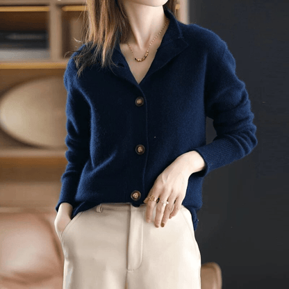 Zachte Dames Gebreide Kasjmierlook Vest – Warm & Elegant