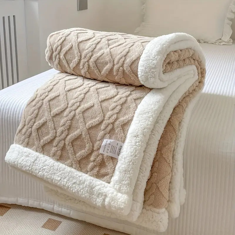 Ultram zachte sherpa deken – gezellig, warm en stijlvol comfort