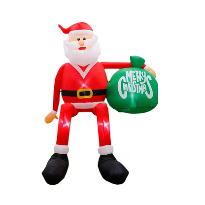Royaleva Giant 8FT LED Klimmende Kerstman Opblaasbare Premium Buiten Kerstdecoratie