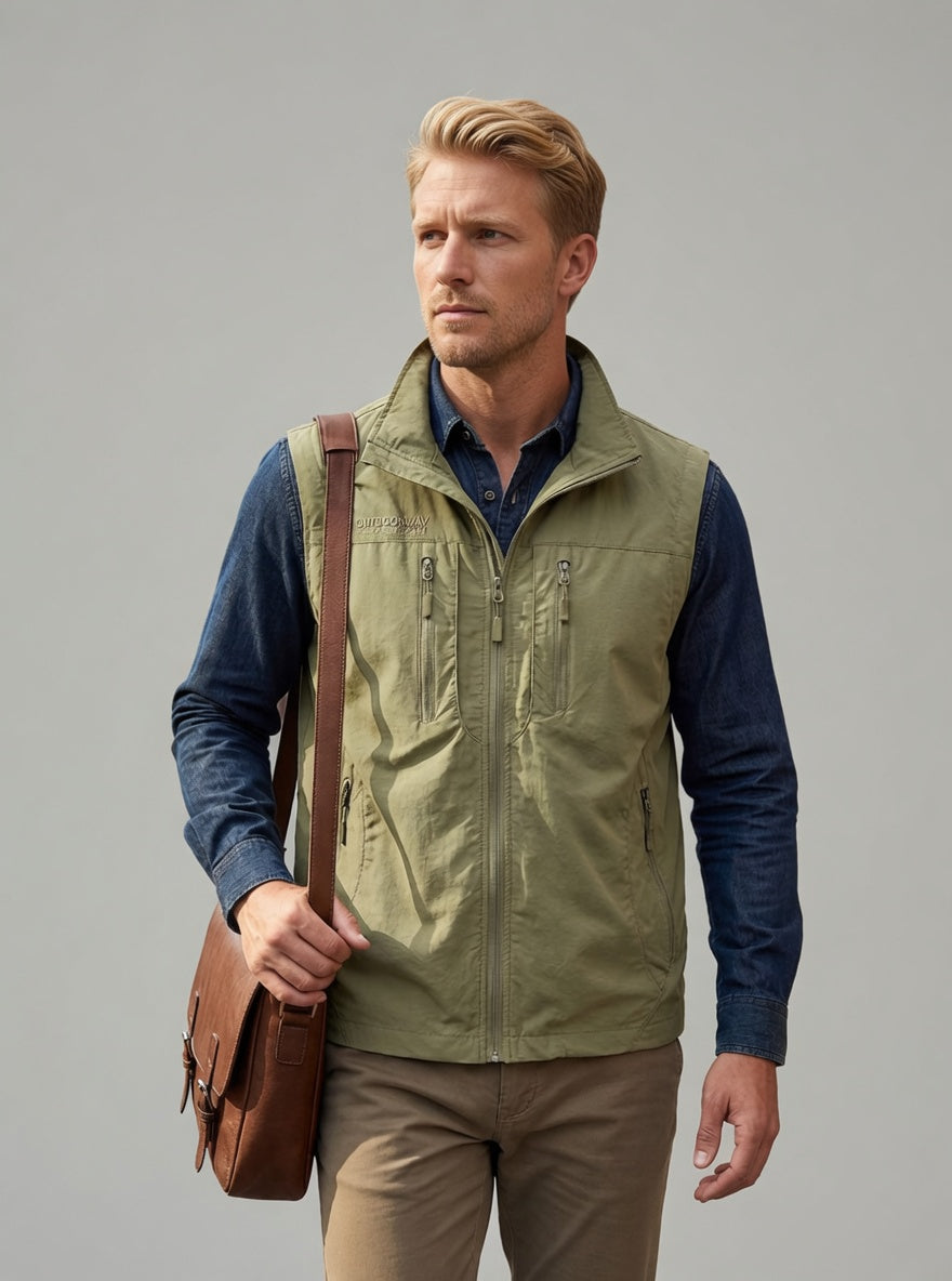 Ravento heren bodywarmer met zakken outdoor mouwloos vest