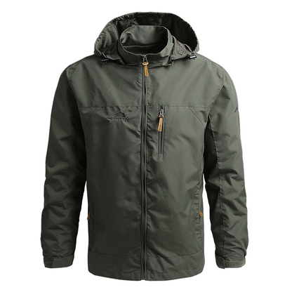 Legerstorm – Herenjas met Capuchon, Ritssluiting en Tactische Look