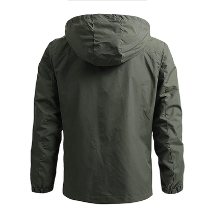 Legerstorm – Herenjas met Capuchon, Ritssluiting en Tactische Look
