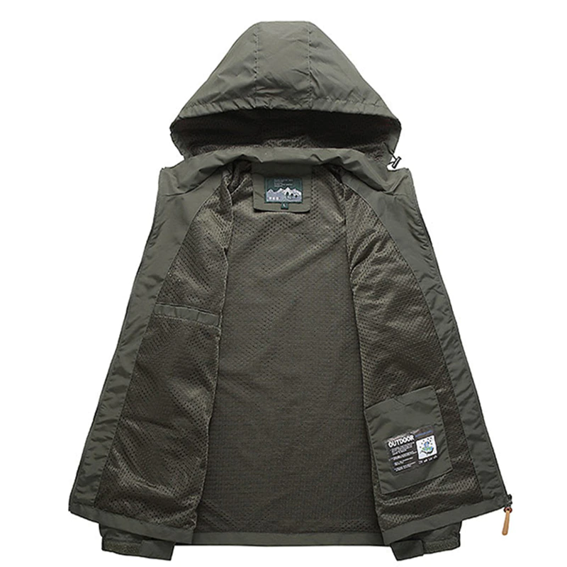 Legerstorm – Herenjas met Capuchon, Ritssluiting en Tactische Look