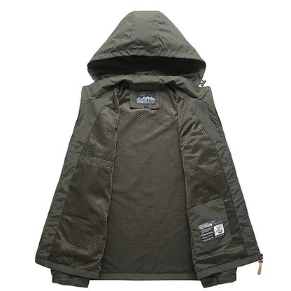 Legerstorm – Herenjas met Capuchon, Ritssluiting en Tactische Look
