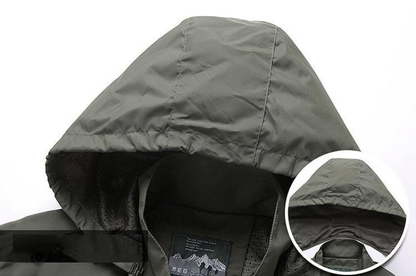 Legerstorm – Herenjas met Capuchon, Ritssluiting en Tactische Look