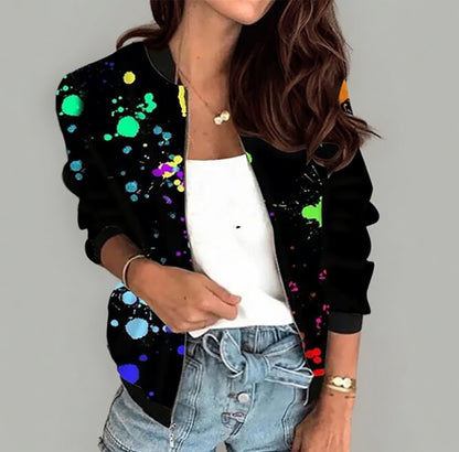 PrintLuxe Dames Jas met Uniek Design en Comfortabele Pasvorm