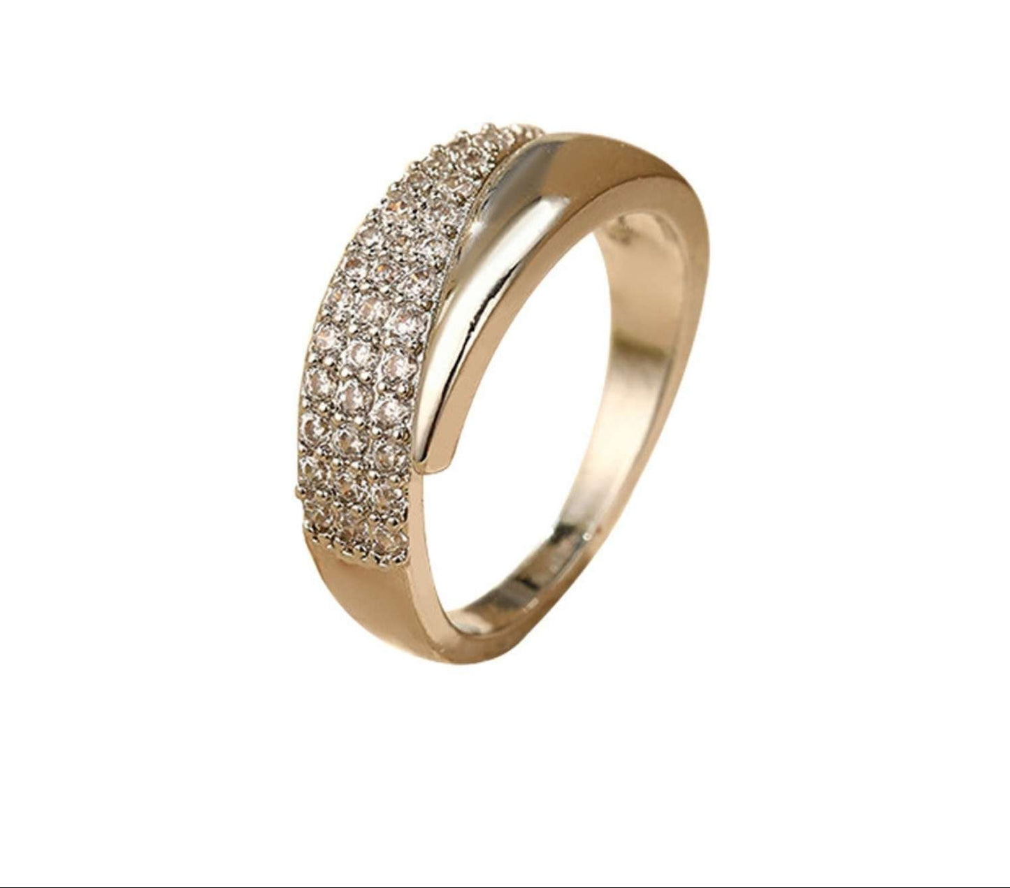 Lustara Verstelbare Damesring met Zirconia Glans Design
