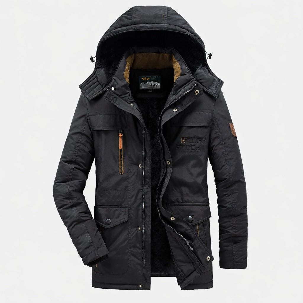 Heren Winterparka met Capuchon en Warme Voering