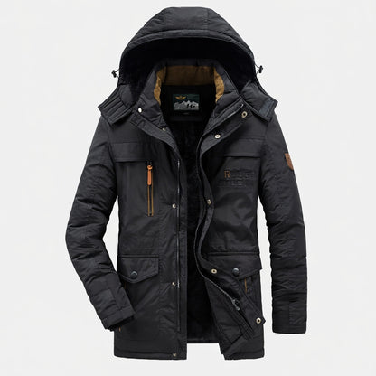 Heren Winterparka met Capuchon en Warme Voering