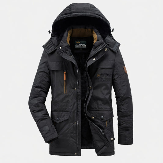 Heren Winterparka met Capuchon en Warme Voering