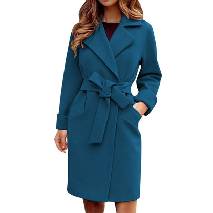Dames Trenchcoat met Ceintuur en Lengte boven de Knie