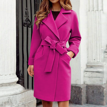 Dames Trenchcoat met Ceintuur en Lengte boven de Knie