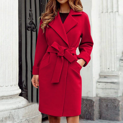 Dames Trenchcoat met Ceintuur en Lengte boven de Knie