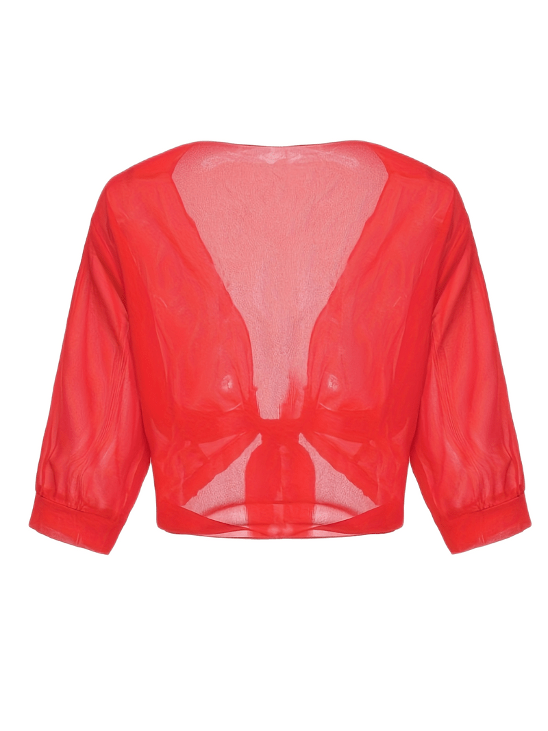 Solira Dames Bolero van Chiffon met Striksluiting
