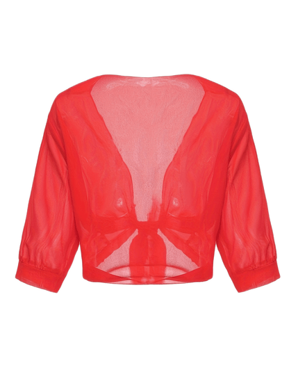 Solira Dames Bolero van Chiffon met Striksluiting