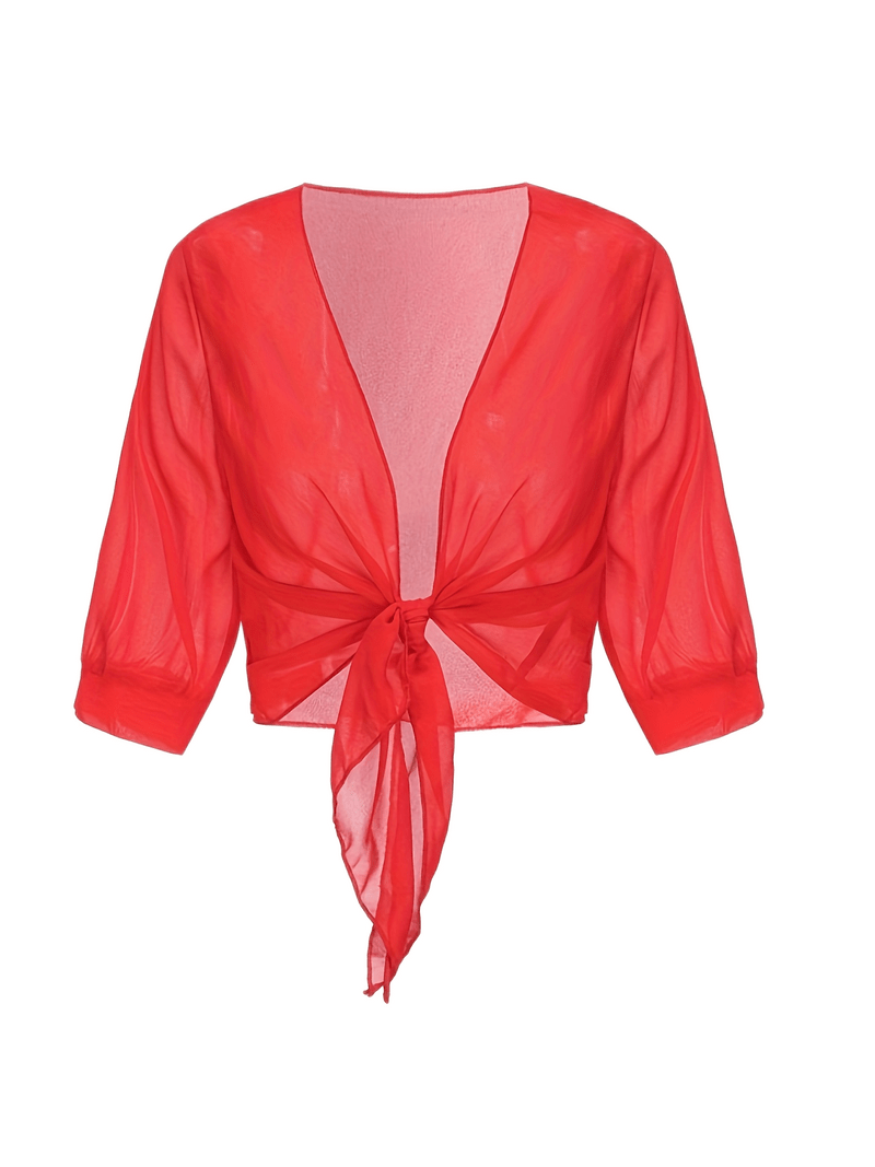 Solira Dames Bolero van Chiffon met Striksluiting
