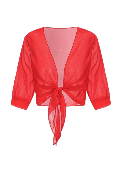 Solira Dames Bolero van Chiffon met Striksluiting