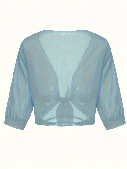 Solira Dames Bolero van Chiffon met Striksluiting