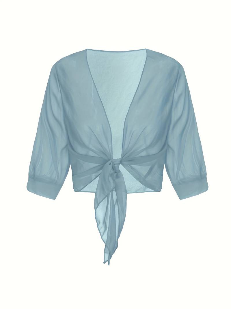 Solira Dames Bolero van Chiffon met Striksluiting