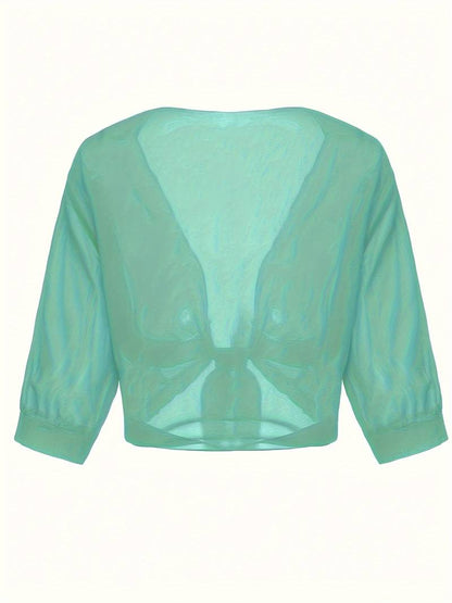 Solira Dames Bolero van Chiffon met Striksluiting