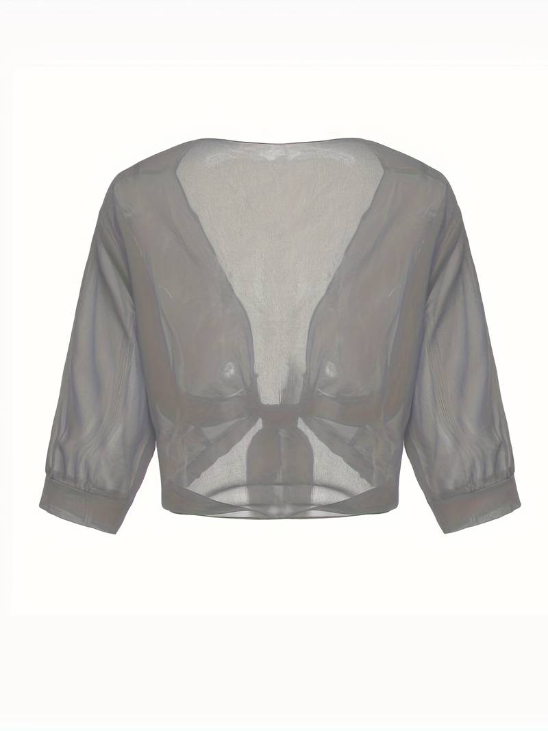 Solira Dames Bolero van Chiffon met Striksluiting