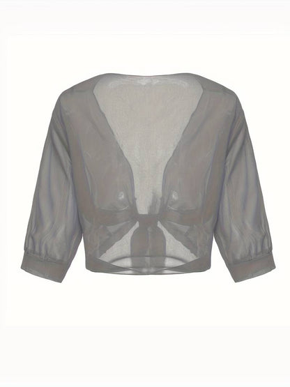 Solira Dames Bolero van Chiffon met Striksluiting