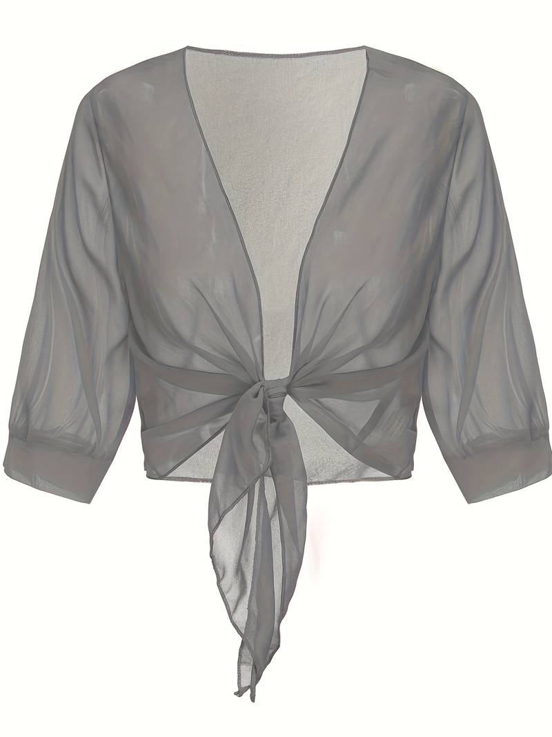 Solira Dames Bolero van Chiffon met Striksluiting
