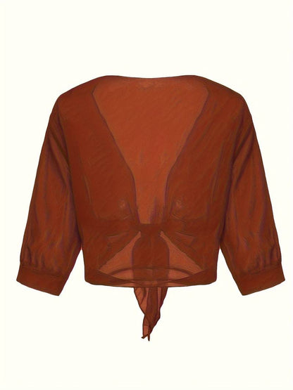 Solira Dames Bolero van Chiffon met Striksluiting