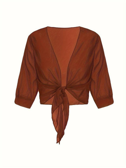 Solira Dames Bolero van Chiffon met Striksluiting
