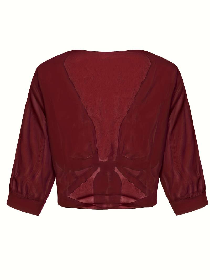 Solira Dames Bolero van Chiffon met Striksluiting