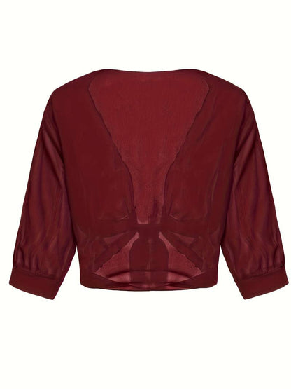 Solira Dames Bolero van Chiffon met Striksluiting