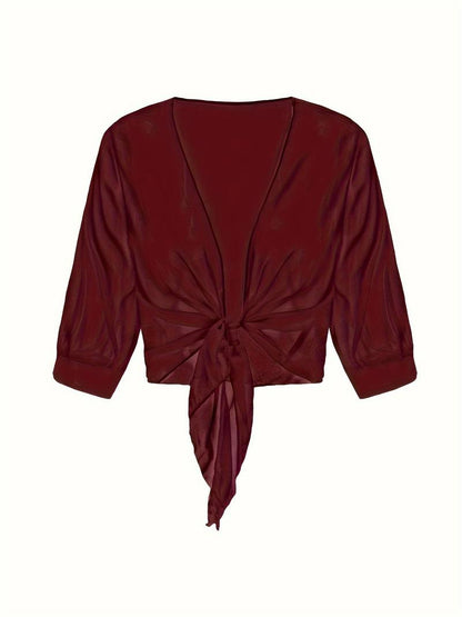 Solira Dames Bolero van Chiffon met Striksluiting