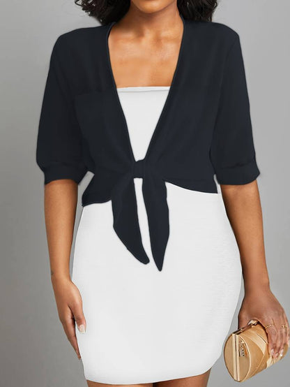 Solira Dames Bolero van Chiffon met Striksluiting