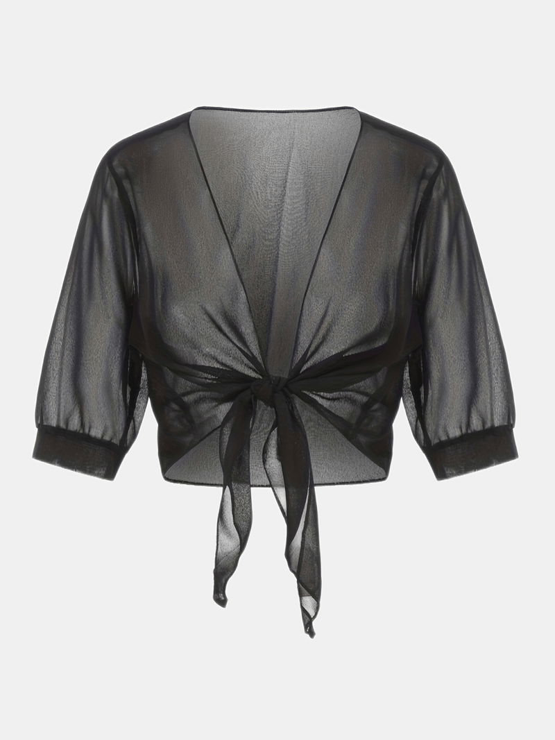 Solira Dames Bolero van Chiffon met Striksluiting