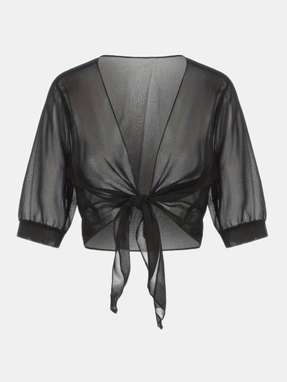 Solira Dames Bolero van Chiffon met Striksluiting