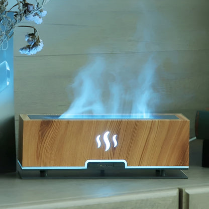 3-in-1 Aroma Diffuser met Vlamlicht – 180 ml en USB