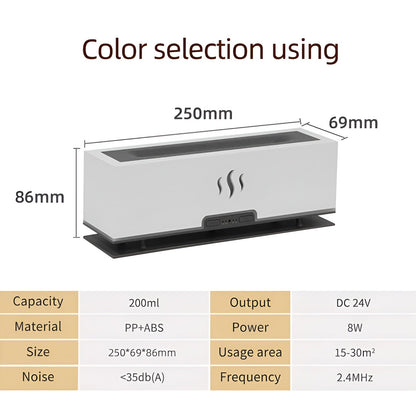 3-in-1 Aroma Diffuser met Vlamlicht – 180 ml en USB