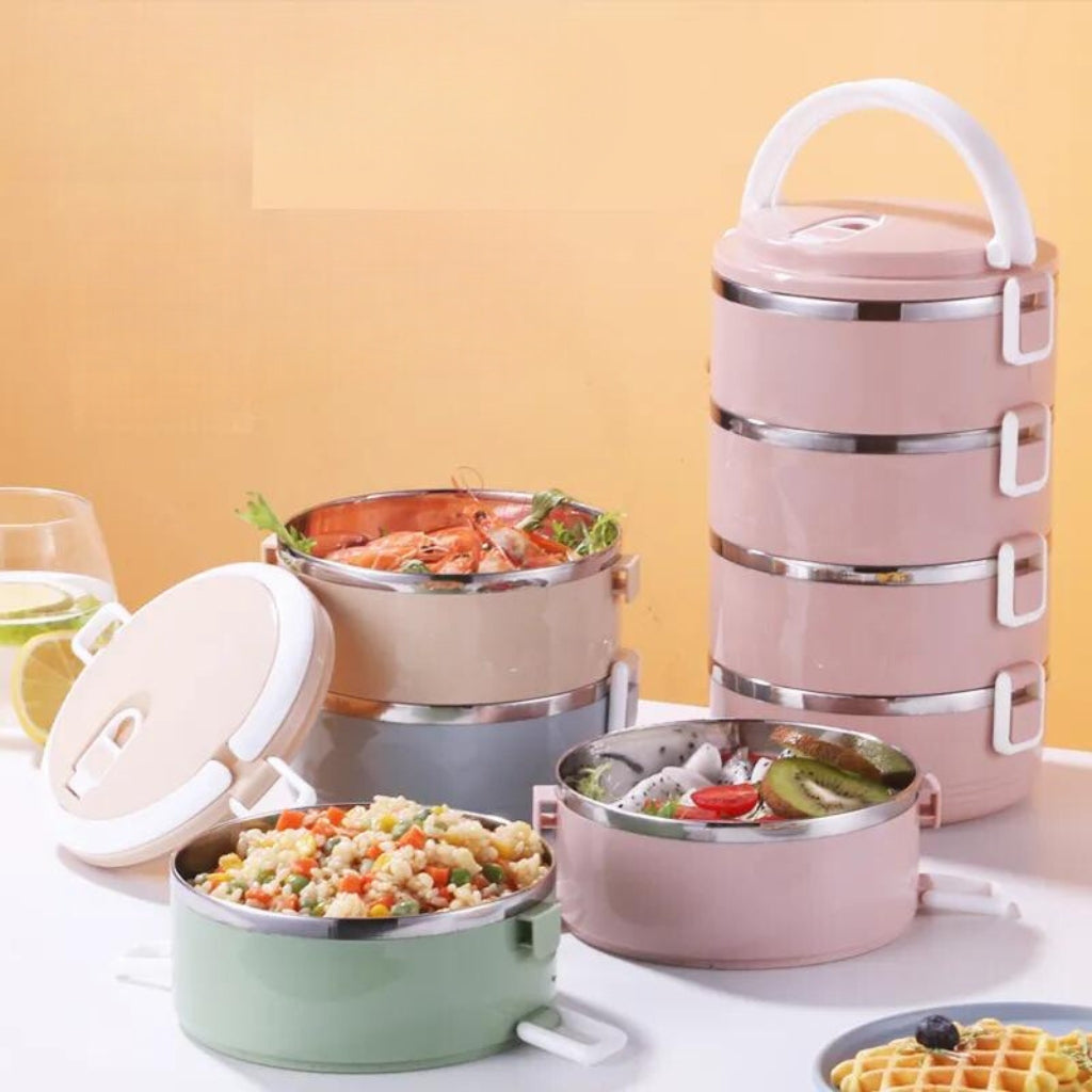 WarmNest Geïsoleerde Lunchbox 700 ml – Lekvrij en Stapelbaar