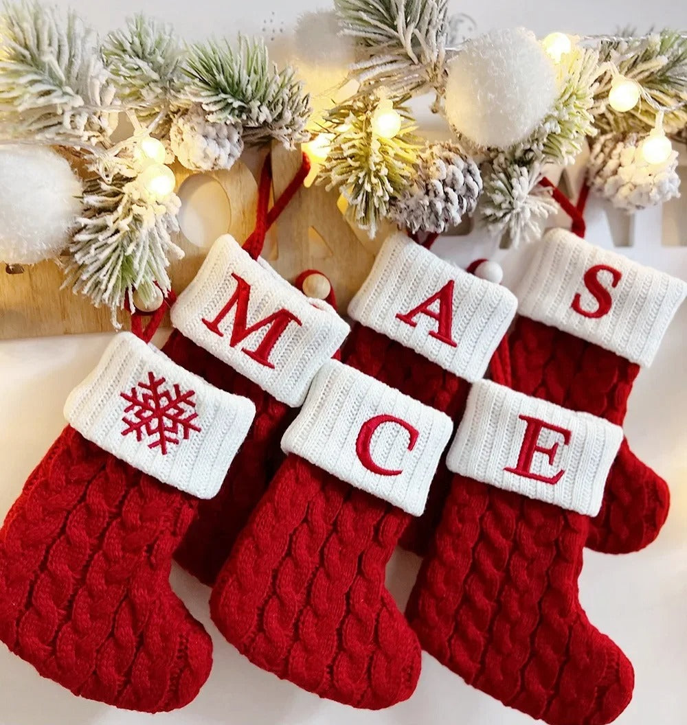 KerstPoot Kerstsokken met Letters – Feestelijke Boomhanger