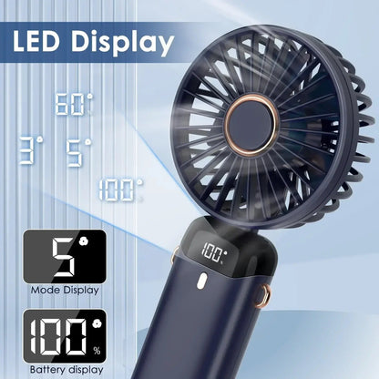 AirNova 5000mAh Opvouwbare Mini Ventilator met LED Display