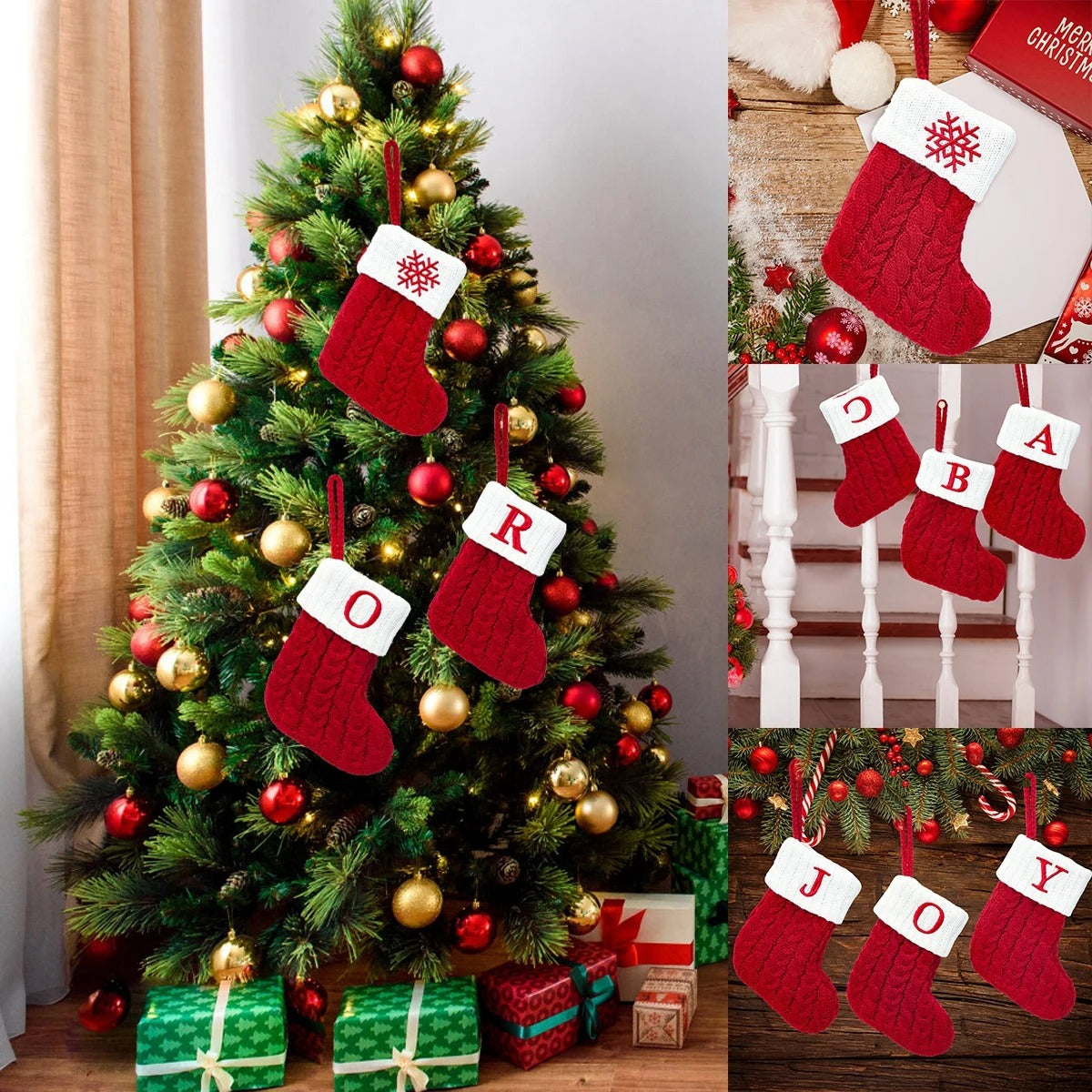 KerstPoot Kerstsokken met Letters – Feestelijke Boomhanger