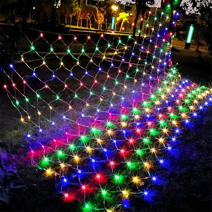 Lichtnet Buitenverlichting – 10 m LED Netlamp met Warm Wit Licht