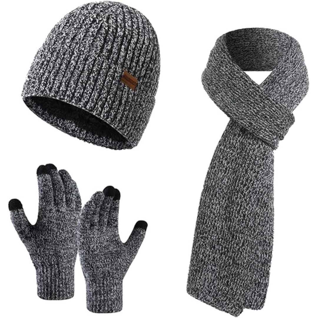 Winterset Heren met Muts, Sjaal en Touchscreen Handschoenen