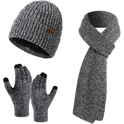 Winterset Heren met Muts, Sjaal en Touchscreen Handschoenen