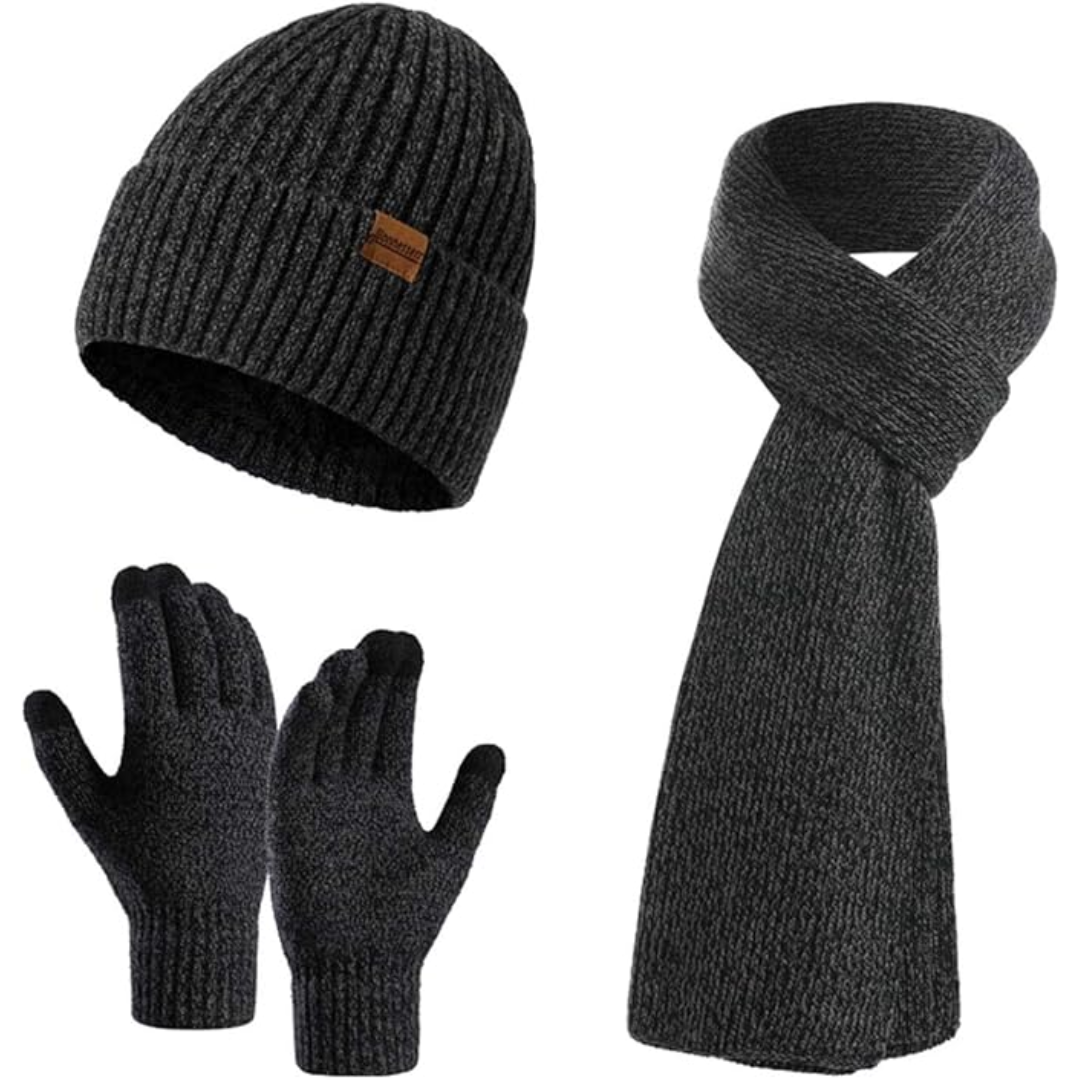 Winterset Heren met Muts, Sjaal en Touchscreen Handschoenen